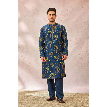 Masaba Blue Wilds Cape Menswear Kurta