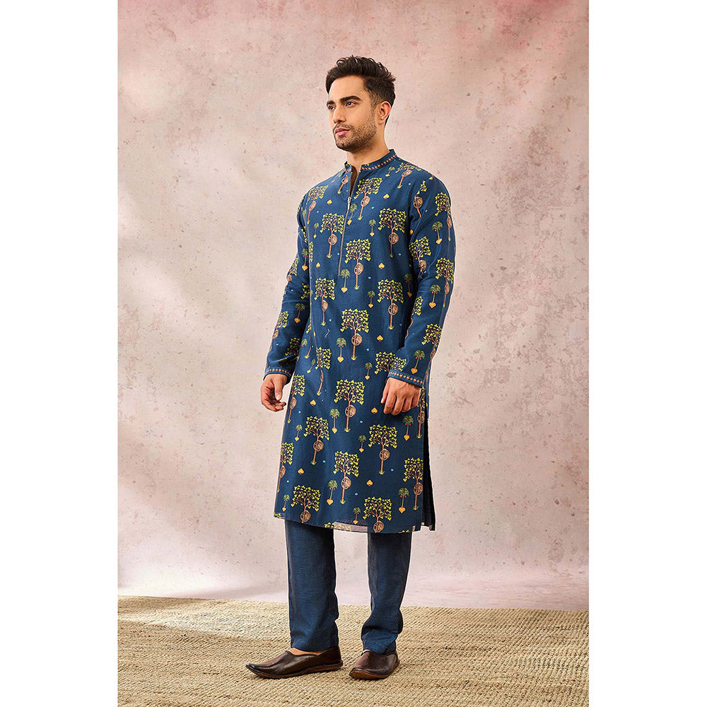Masaba Blue Wilds Cape Menswear Kurta