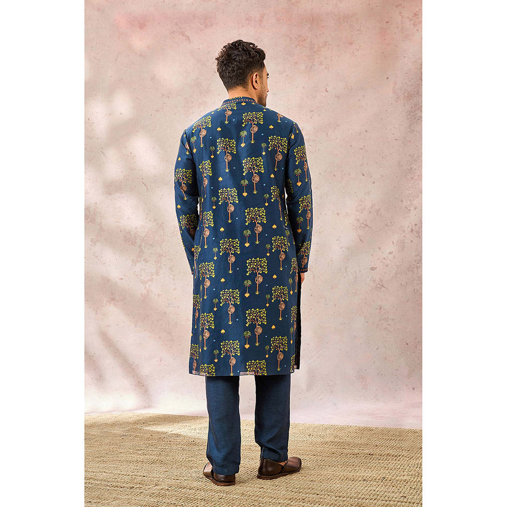 Masaba Blue Wilds Cape Menswear Kurta