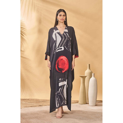 Masaba Black Dark Noise Kaftan