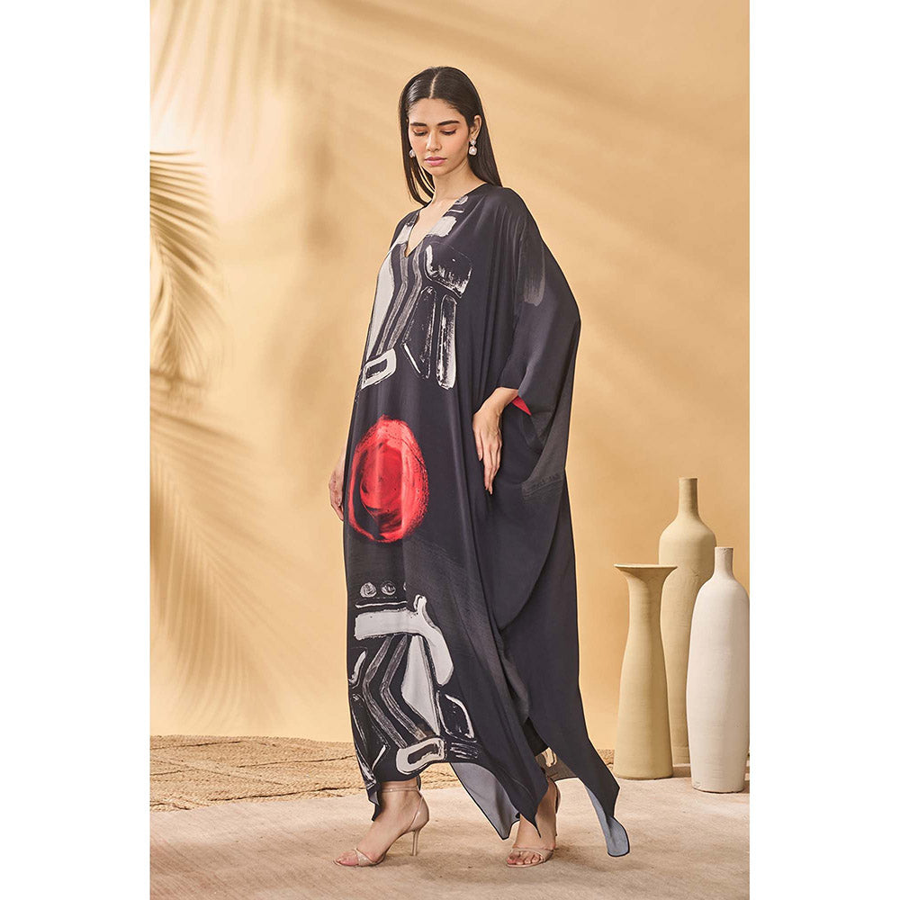 Masaba Black Dark Noise Kaftan