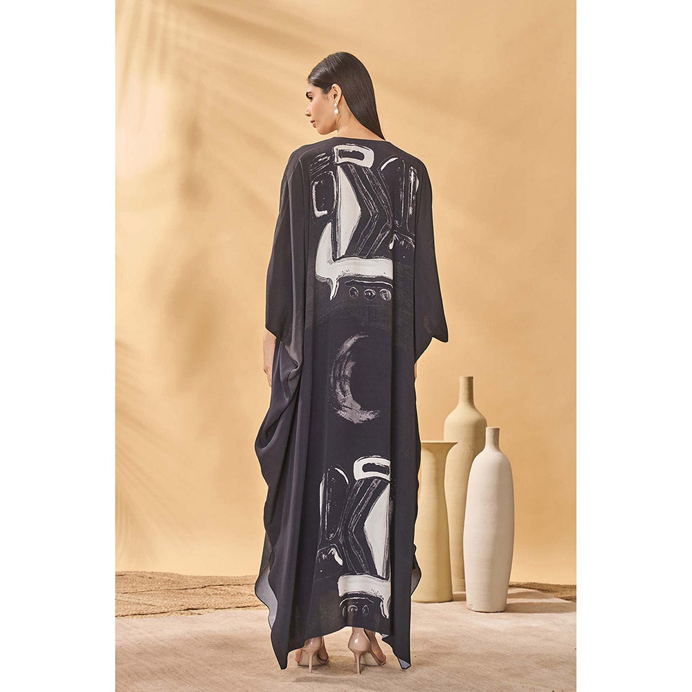 Masaba Black Dark Noise Kaftan