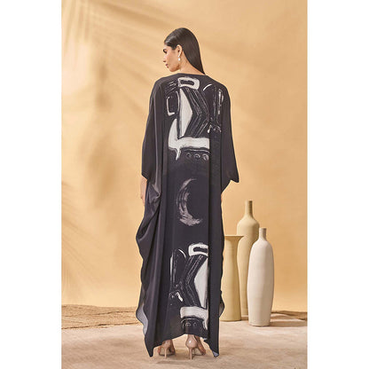 Masaba Black Dark Noise Kaftan