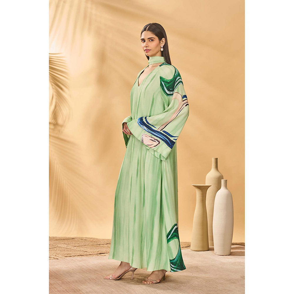 Masaba Green Horizon Reversible Maxi Dress