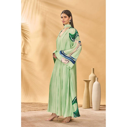 Masaba Green Horizon Reversible Maxi Dress