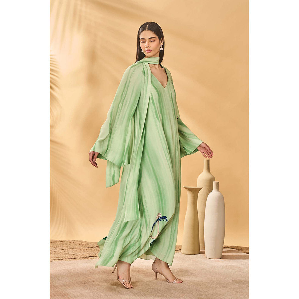 Masaba Green Horizon Reversible Maxi Dress