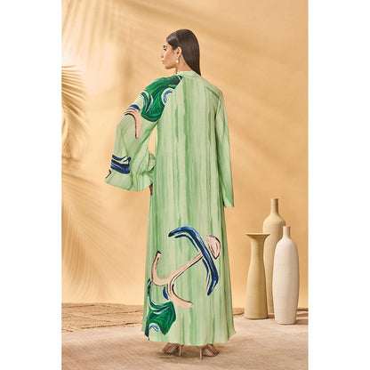Masaba Green Horizon Reversible Maxi Dress