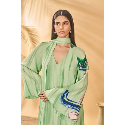 Masaba Green Horizon Reversible Maxi Dress