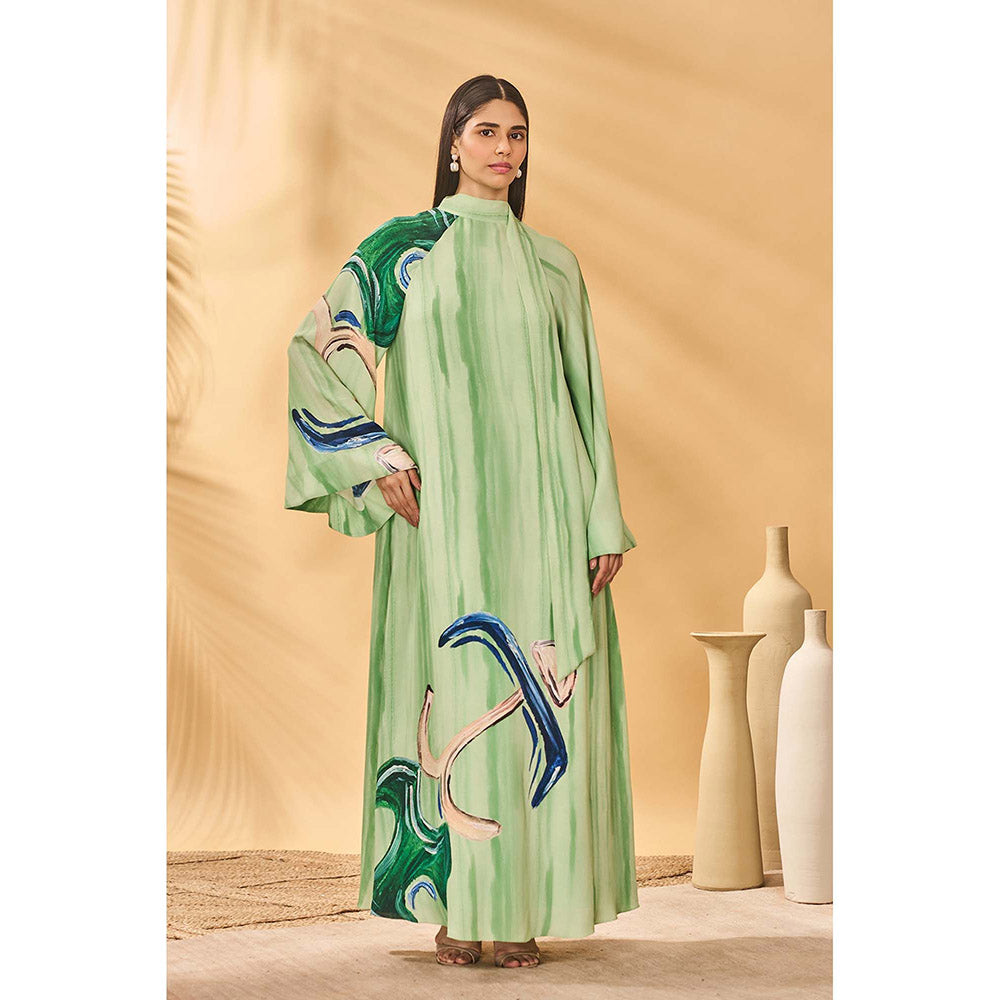 Masaba Green Horizon Reversible Maxi Dress