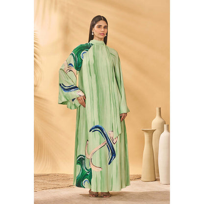 Masaba Green Horizon Reversible Maxi Dress