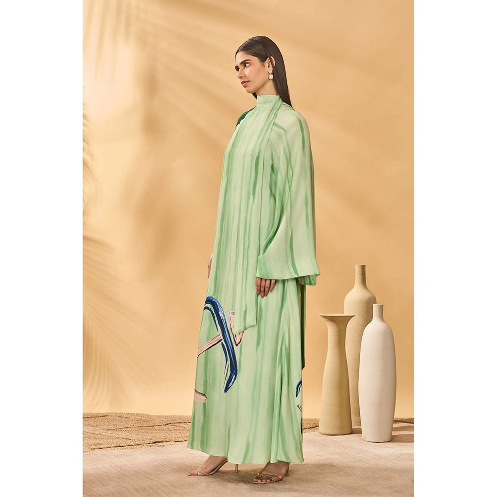Masaba Green Horizon Reversible Maxi Dress