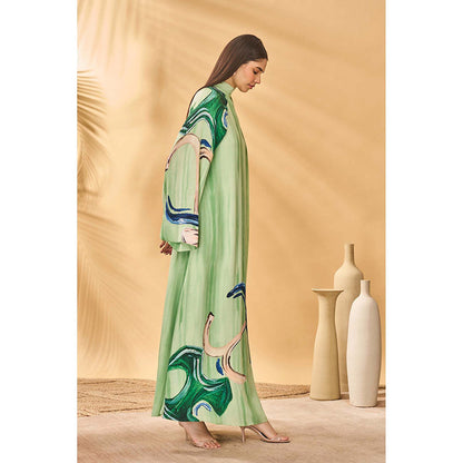 Masaba Green Horizon Reversible Maxi Dress