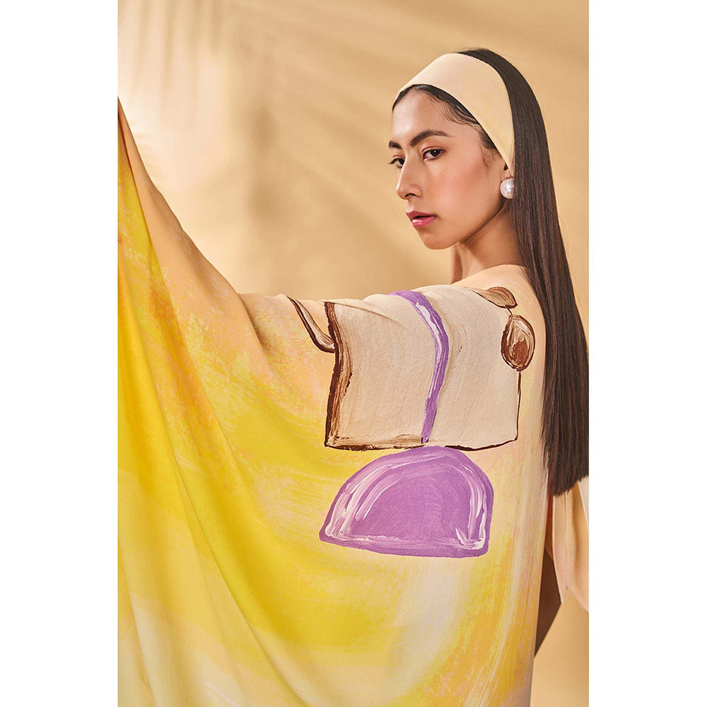 Masaba Beige Glazing Symphony Maxi Dress