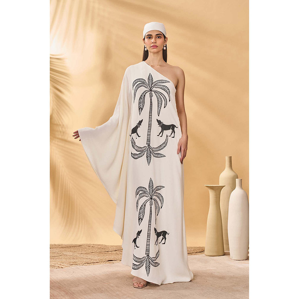 Masaba Ivory Paw Tree Maxi Dress