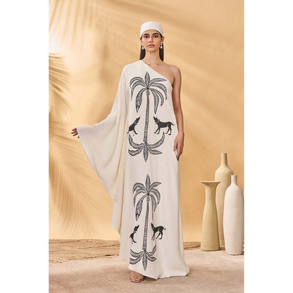 Masaba Ivory Paw Tree Maxi Dress