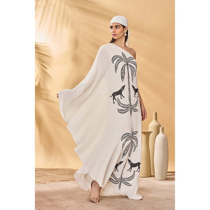 Masaba Ivory Paw Tree Maxi Dress