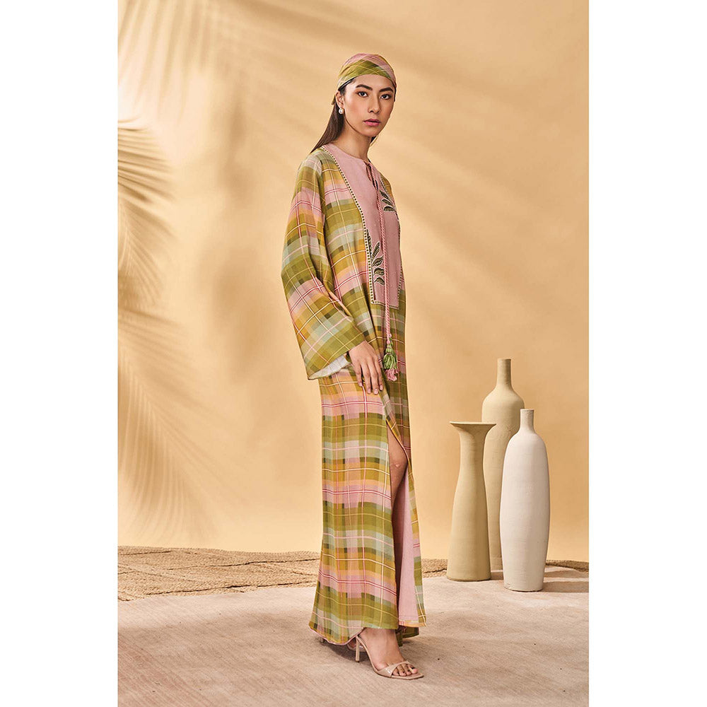 Masaba Multicolour Pina Colada Checkered Maxi Dress
