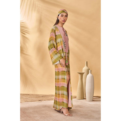 Masaba Multicolour Pina Colada Checkered Maxi Dress