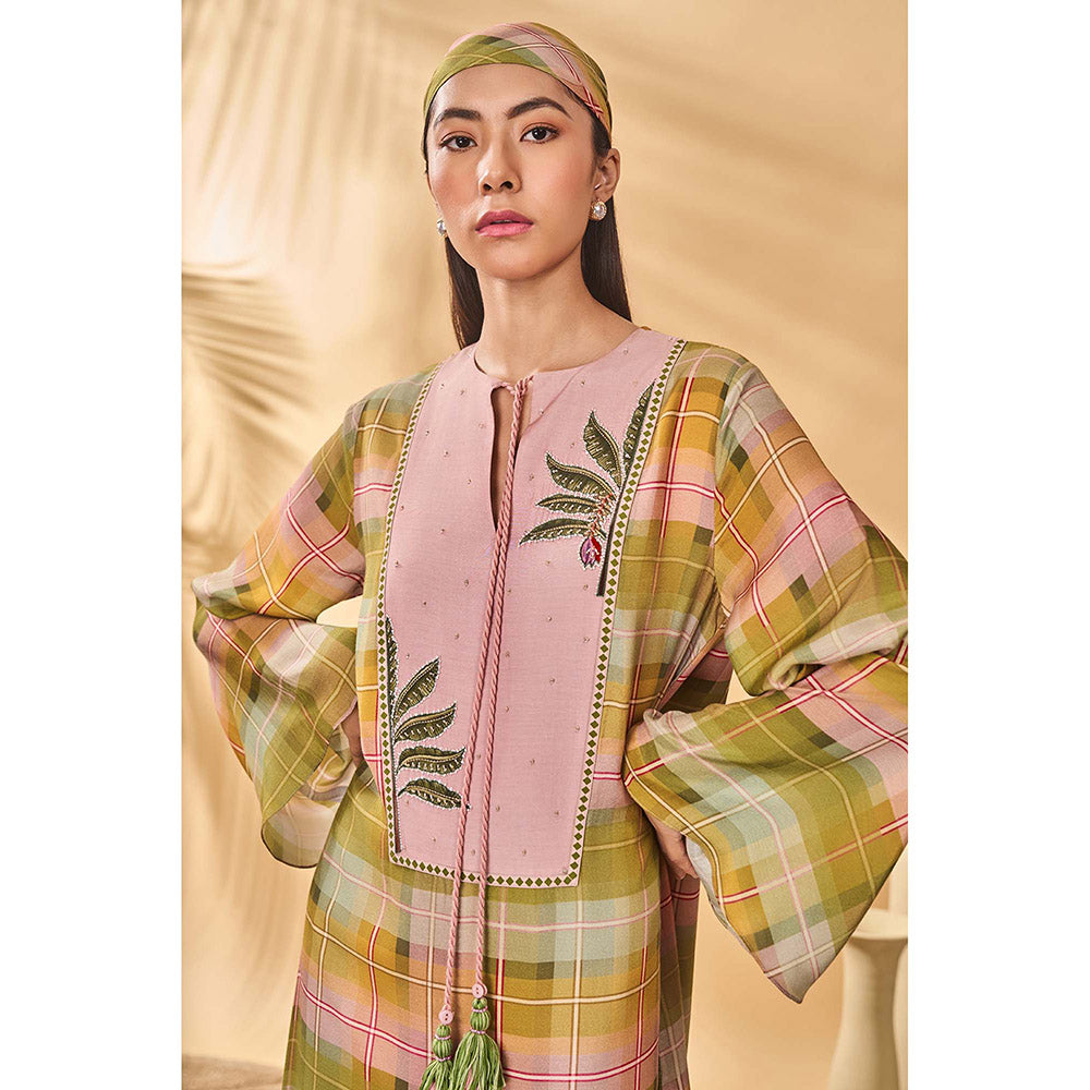 Masaba Multicolour Pina Colada Checkered Maxi Dress