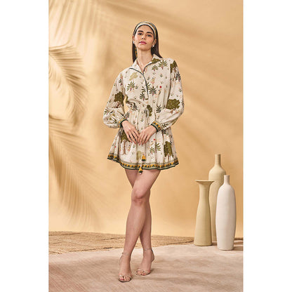 Masaba Green Kora Miniature Dreams Mini Dress