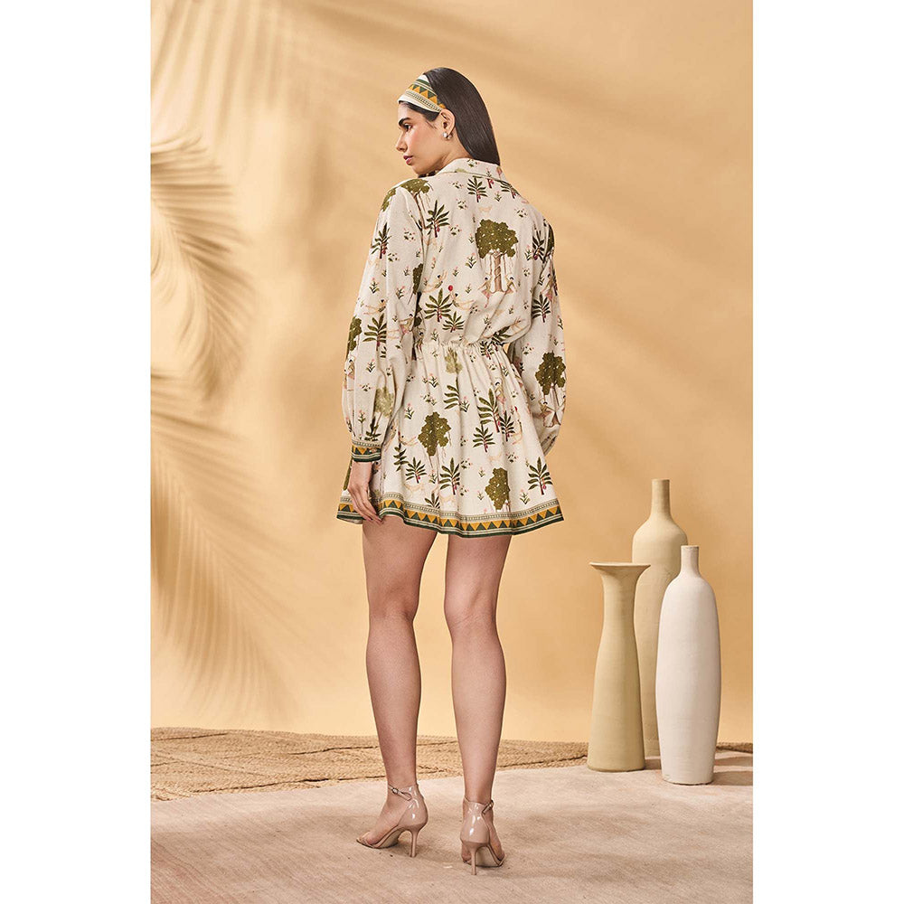 Masaba Green Kora Miniature Dreams Mini Dress