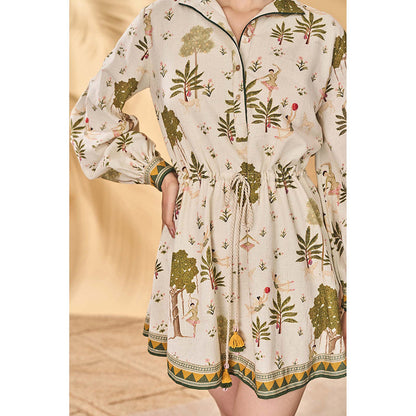 Masaba Green Kora Miniature Dreams Mini Dress