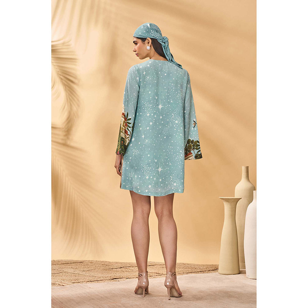 Masaba Blue Holiday Home Mini Dress