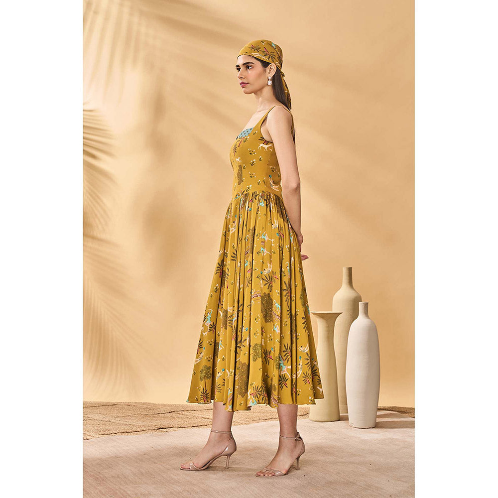 Masaba Mustard Pirouette Picnic Corset Dress