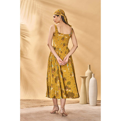 Masaba Mustard Pirouette Picnic Corset Dress