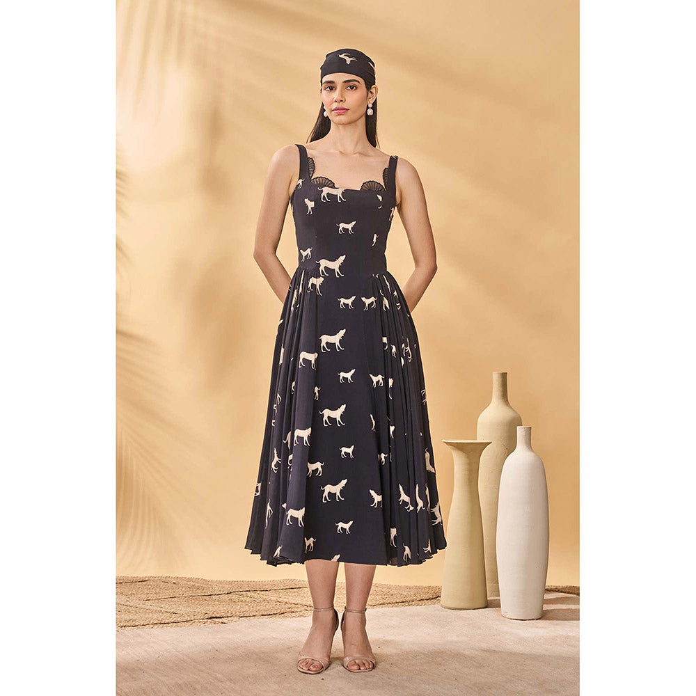 Masaba Black Woof Whimsy Corset Dress
