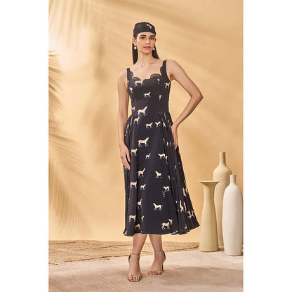 Masaba Black Woof Whimsy Corset Dress