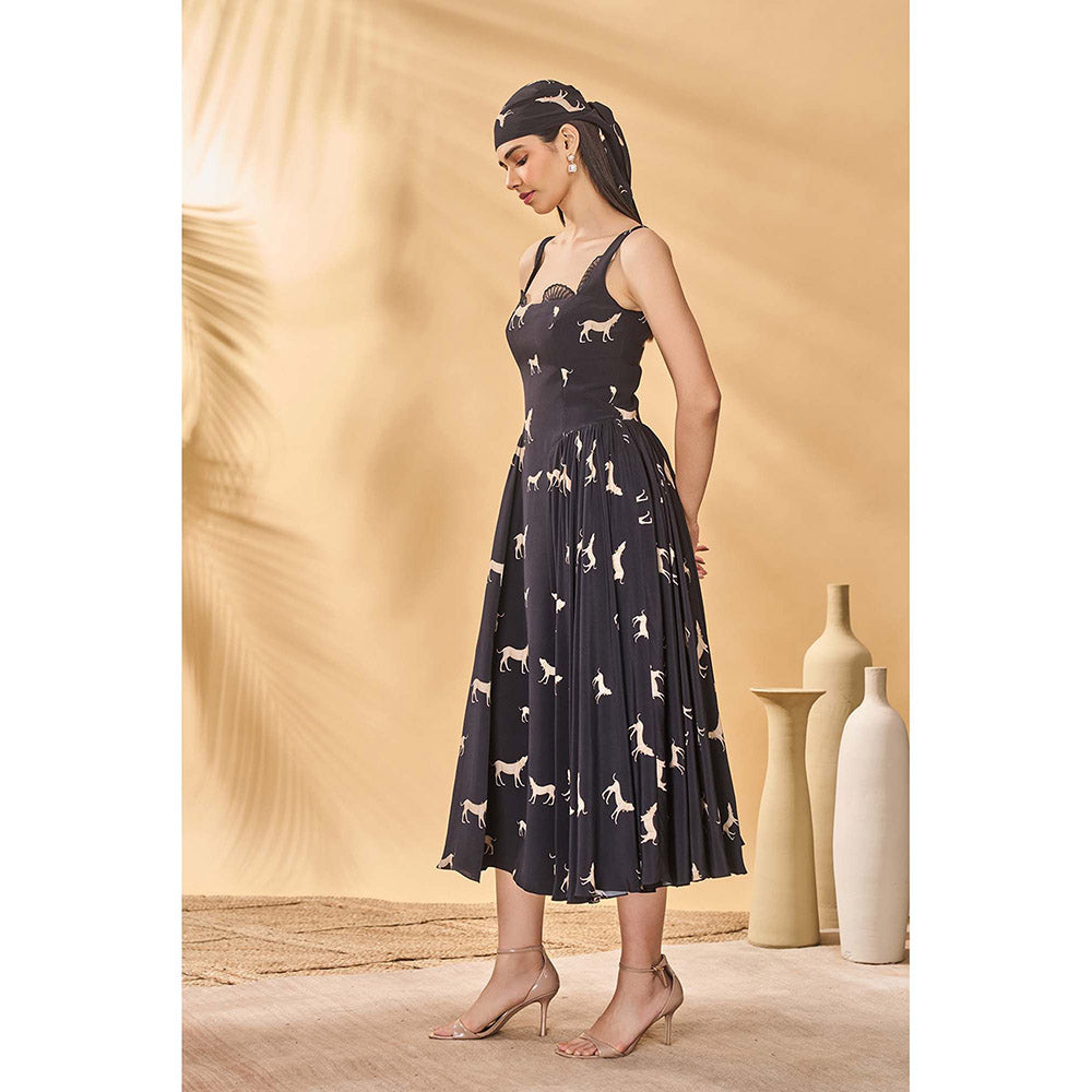 Masaba Black Woof Whimsy Corset Dress