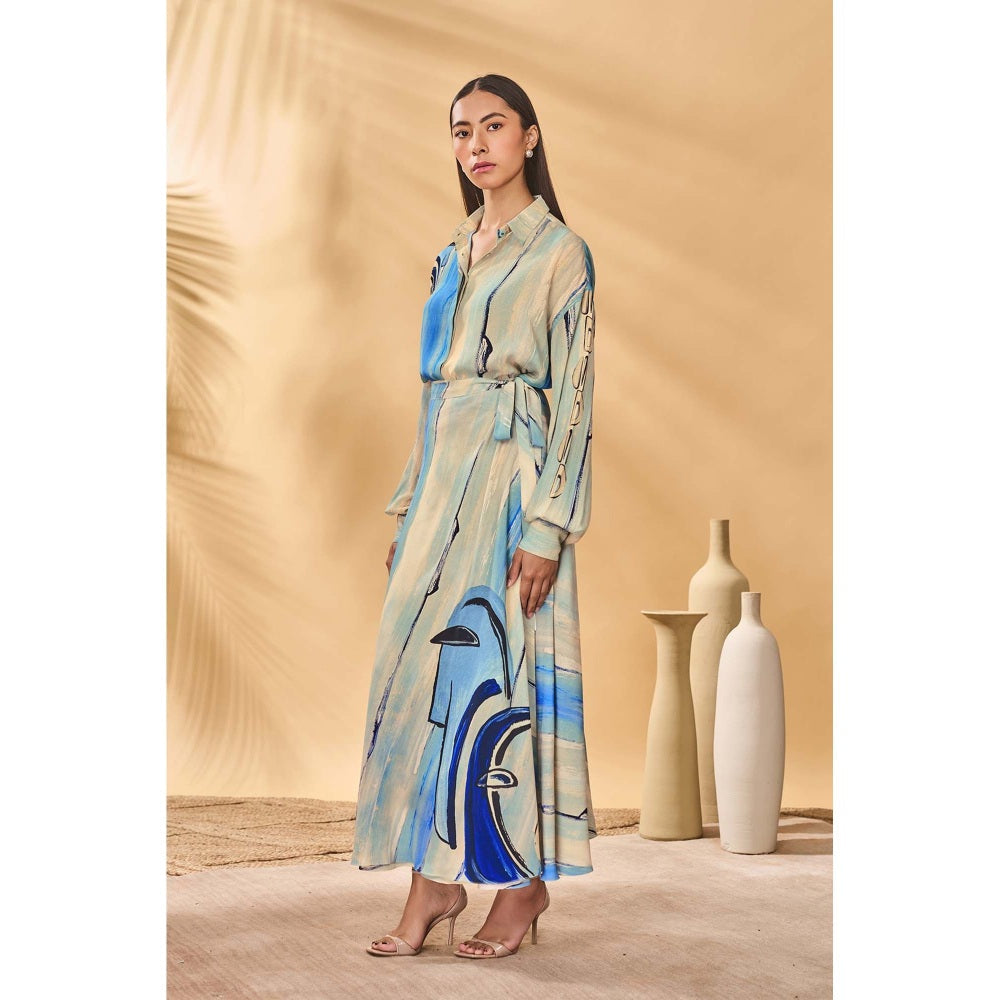 Masaba Beige Midnight Faces Skirt