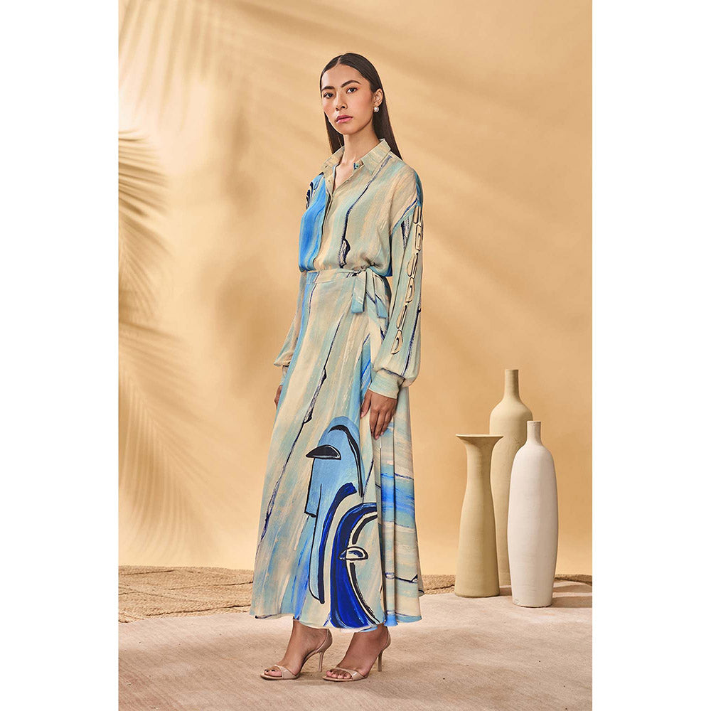 Masaba Multicolour Midnight Faces Coord (Set of 2)