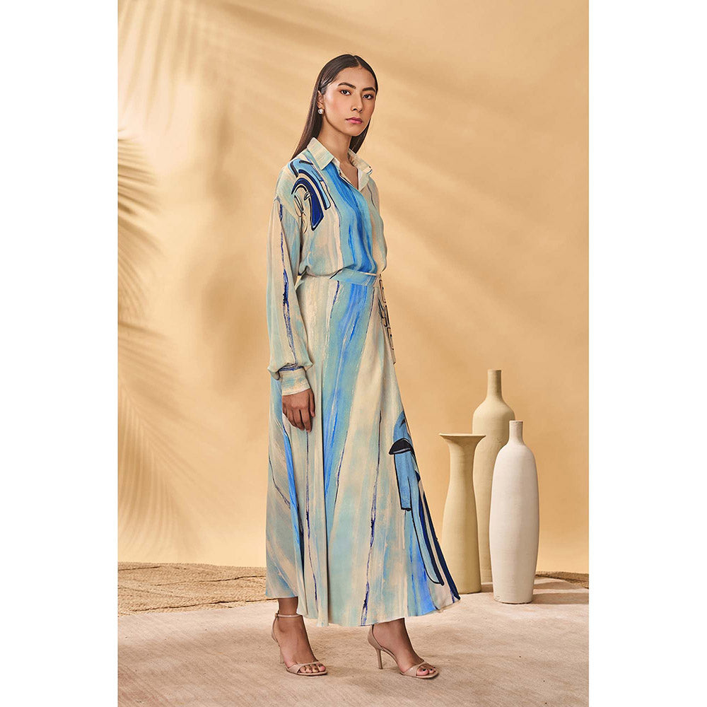 Masaba Multicolour Midnight Faces Coord (Set of 2)