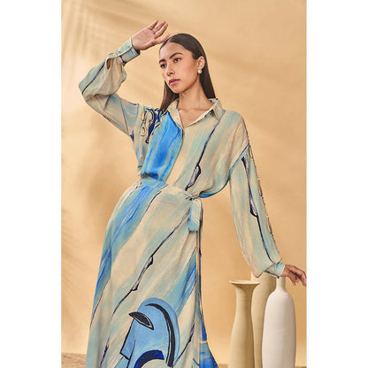 Masaba Multicolour Midnight Faces Coord (Set of 2)