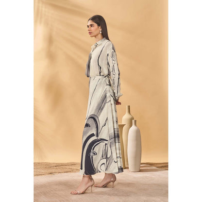 Masaba Beige Moonlit Faces Shirt