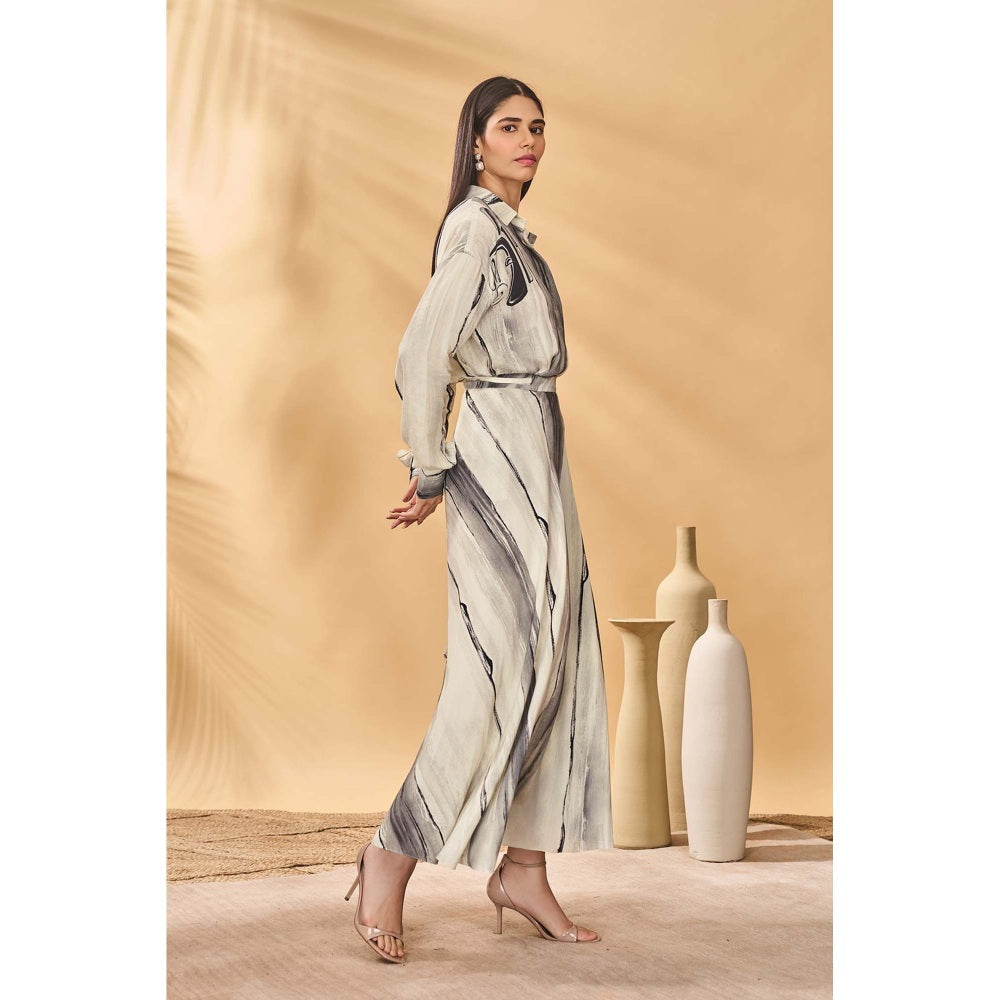 Masaba Beige Moonlit Faces Skirt