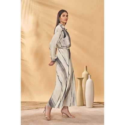 Masaba Grey Moonlit Faces Coord (Set of 2)