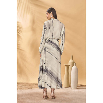 Masaba Grey Moonlit Faces Coord (Set of 2)