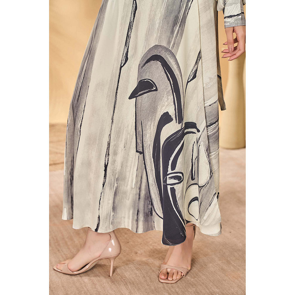 Masaba Grey Moonlit Faces Coord (Set of 2)