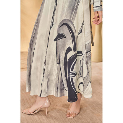 Masaba Grey Moonlit Faces Coord (Set of 2)