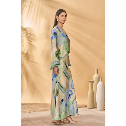 Masaba Multicolour Whirl Wind Billowy Sleeve Top