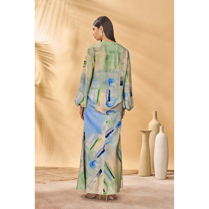 Masaba Multicolour Whirl Wind Billowy Sleeve Top