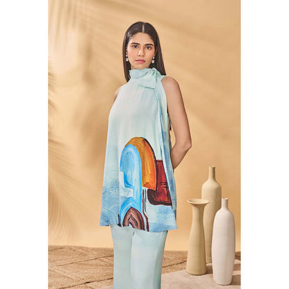 Masaba Blue Lost In Space Tunic with Pant (Set of 2)