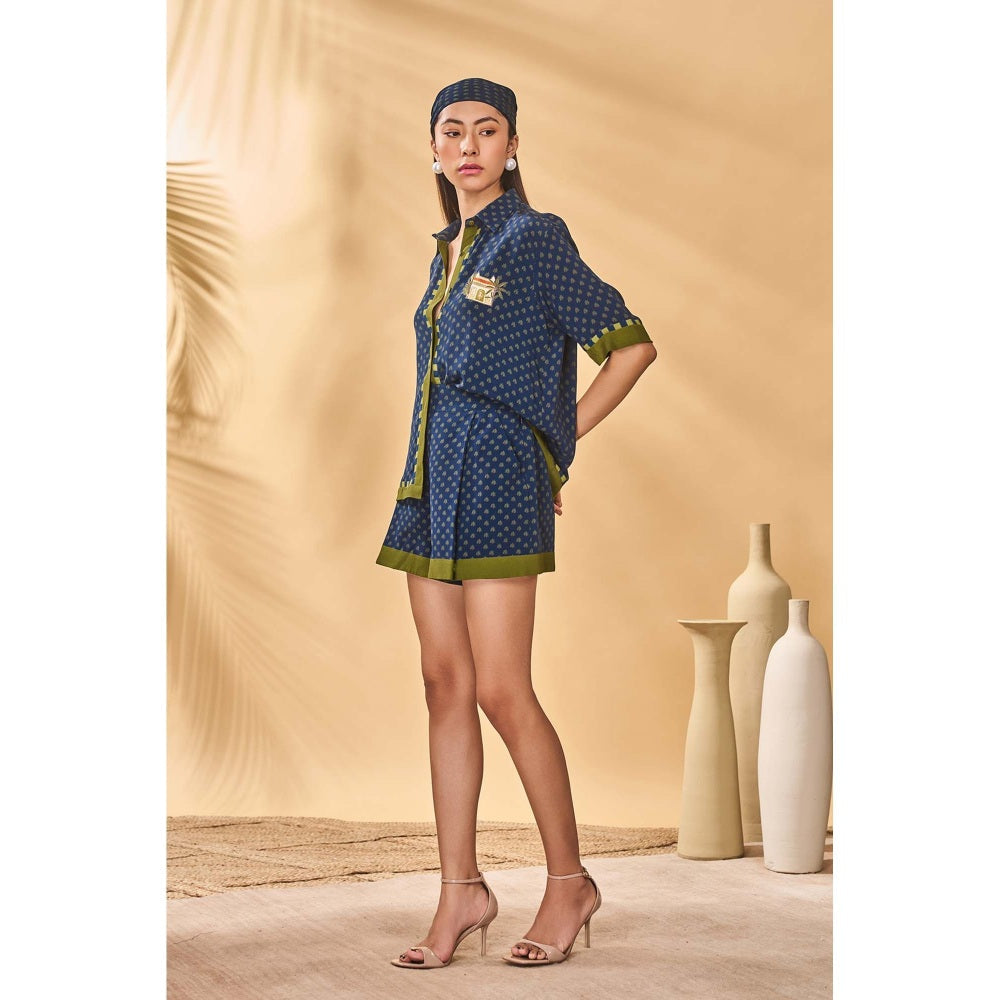 Masaba Blue Midnight Holiday Home Shirt
