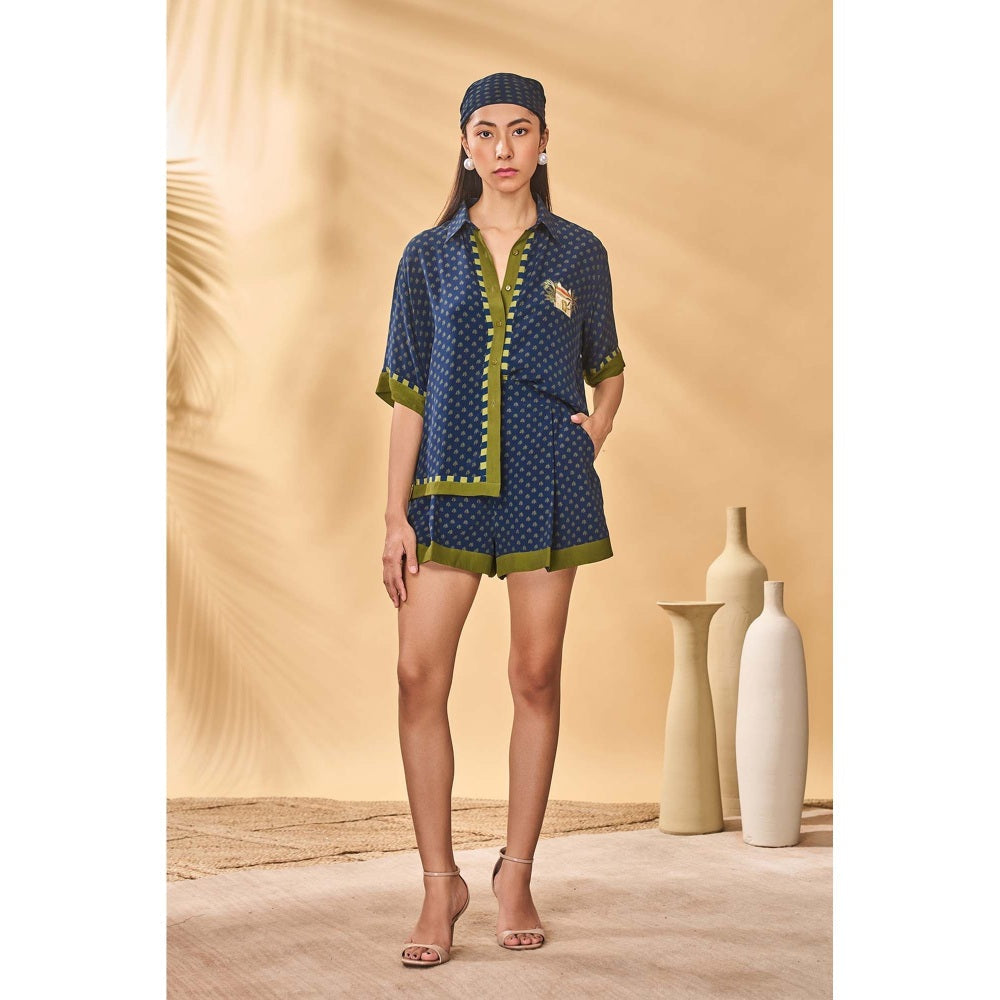 Masaba Blue Midnight Holiday Home Shirt