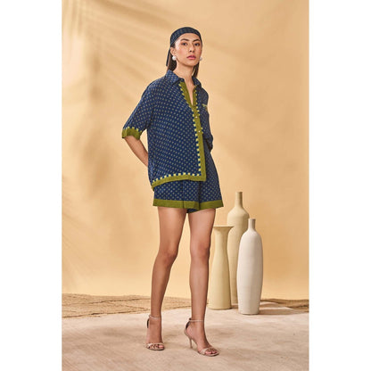 Masaba Blue Midnight Holiday Home Shorts