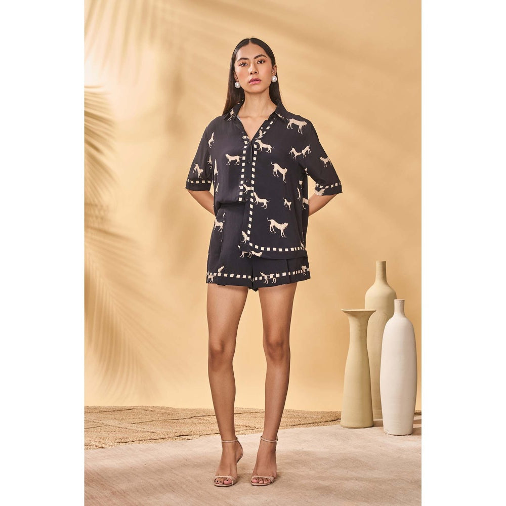 Masaba Black Woof Whimsy Shirt