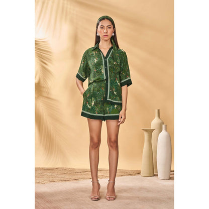 Masaba Green Tutus Tapestries Shorts